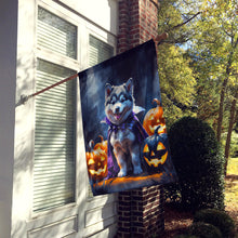 Load image into Gallery viewer, Alaskan Malamute Puppy Halloween House Flag