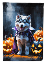 Load image into Gallery viewer, Alaskan Malamute Puppy Halloween House Flag