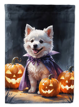 Load image into Gallery viewer, American Eskimo Puppy Halloween House Flag