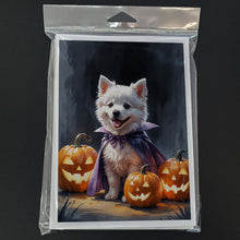 Load image into Gallery viewer, American Eskimo Puppy Halloween Greeting Cards Pack of 8