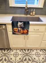 Load image into Gallery viewer, American Eskimo Puppy Halloween Kitchen Towel