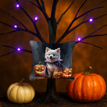 Load image into Gallery viewer, American Eskimo Puppy Halloween Mini Hanging Pillow Ornament 3.5 × 3.5