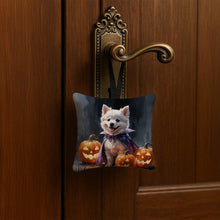Load image into Gallery viewer, American Eskimo Puppy Halloween Mini Hanging Pillow Ornament 3.5 × 3.5