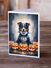 Load image into Gallery viewer, Australian Shepherd Puppy Halloween Greeting Cards Pack of 8