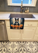 Load image into Gallery viewer, Australian Shepherd Puppy Halloween Kitchen Towel