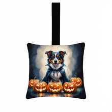 Load image into Gallery viewer, Australian Shepherd Puppy Halloween Mini Hanging Pillow Ornament 3.5 × 3.5