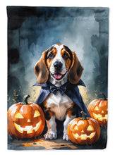 Load image into Gallery viewer, Basset Hound Puppy Halloween Garden Flag