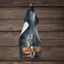 Load image into Gallery viewer, Basset Hound Puppy Halloween Kitchen Towel