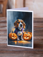 Load image into Gallery viewer, Beagle Puppy Halloween Greeting Cards Pack of 8