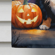 Load image into Gallery viewer, Bernese Mountain Dog Puppy Halloween House Flag