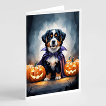 Load image into Gallery viewer, Bernese Mountain Dog Puppy Halloween Greeting Cards Pack of 8