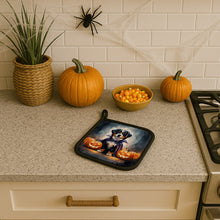 Load image into Gallery viewer, Bernese Mountain Dog Puppy Halloween Pair of Pot Holders
