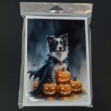 Load image into Gallery viewer, Border Collie Puppy Halloween Greeting Cards Pack of 8