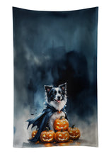 Load image into Gallery viewer, Border Collie Puppy Halloween Kitchen Towel
