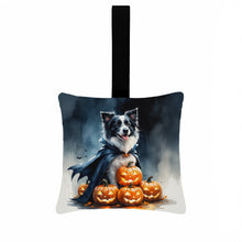 Load image into Gallery viewer, Border Collie Puppy Halloween Mini Hanging Pillow Ornament 3.5 × 3.5