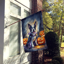 Load image into Gallery viewer, Boston Terrier Puppy Halloween House Flag