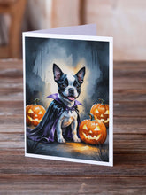 Load image into Gallery viewer, Boston Terrier Puppy Halloween Greeting Cards Pack of 8
