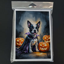 Load image into Gallery viewer, Boston Terrier Puppy Halloween Greeting Cards Pack of 8
