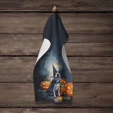 Load image into Gallery viewer, Boston Terrier Puppy Halloween Kitchen Towel