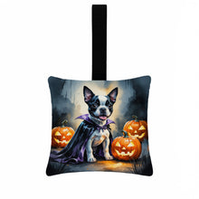 Load image into Gallery viewer, Boston Terrier Puppy Halloween Mini Hanging Pillow Ornament 3.5 × 3.5