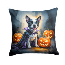 Load image into Gallery viewer, Boston Terrier Puppy Halloween Throw Pillow