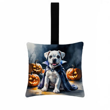Load image into Gallery viewer, White Boxer Puppy Halloween Mini Hanging Pillow Ornament 3.5 × 3.5
