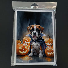 Load image into Gallery viewer, Boxer Puppy Halloween Greeting Cards Pack of 8
