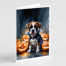 Load image into Gallery viewer, Boxer Puppy Halloween Greeting Cards Pack of 8