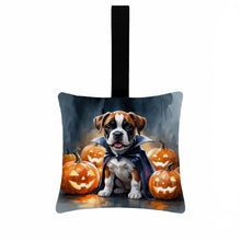 Load image into Gallery viewer, Boxer Puppy Halloween Mini Hanging Pillow Ornament 3.5 × 3.5
