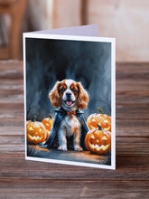 Load image into Gallery viewer, Cavalier Spaniel Puppy Halloween Greeting Cards Pack of 8