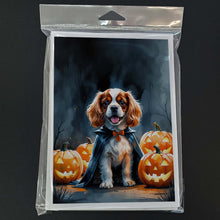 Load image into Gallery viewer, Cavalier Spaniel Puppy Halloween Greeting Cards Pack of 8