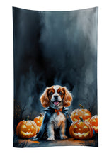 Load image into Gallery viewer, Cavalier Spaniel Puppy Halloween Kitchen Towel