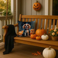 Load image into Gallery viewer, Cavalier Spaniel Puppy Halloween Throw Pillow