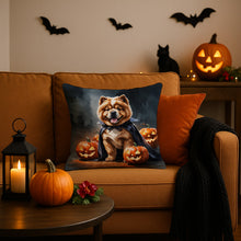 Load image into Gallery viewer, Chow Chow Puppy Halloween Throw Pillow
