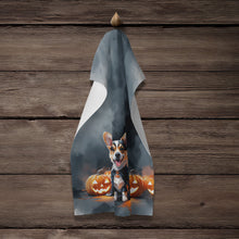Load image into Gallery viewer, Corgi Puppy Halloween Kitchen Towel