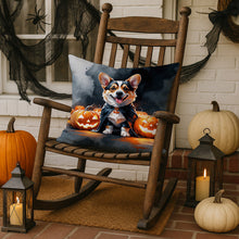 Load image into Gallery viewer, Corgi Puppy Halloween Throw Pillow