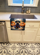 Load image into Gallery viewer, Dachshund Puppy Halloween Kitchen Towel