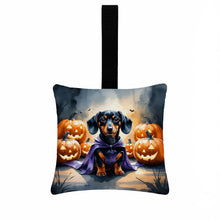 Load image into Gallery viewer, Dachshund Puppy Halloween Mini Hanging Pillow Ornament 3.5 × 3.5