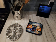 Load image into Gallery viewer, Dachshund Puppy Halloween Pair of Pot Holders
