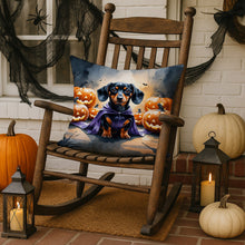 Load image into Gallery viewer, Dachshund Puppy Halloween Throw Pillow