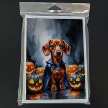 Load image into Gallery viewer, Red Dachshund Puppy Halloween Greeting Cards Pack of 8