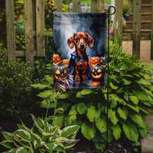 Load image into Gallery viewer, Red Dachshund Puppy Halloween Garden Flag