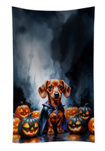 Load image into Gallery viewer, Red Dachshund Puppy Halloween Kitchen Towel