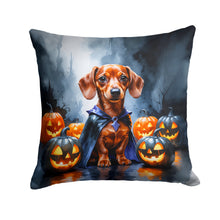 Load image into Gallery viewer, Red Dachshund Puppy Halloween Throw Pillow