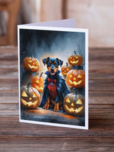Load image into Gallery viewer, Doberman Pinscher Puppy Halloween Greeting Cards Pack of 8