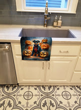 Load image into Gallery viewer, Doberman Pinscher Puppy Halloween Kitchen Towel