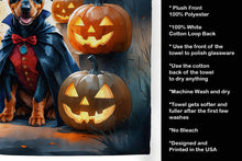 Load image into Gallery viewer, Doberman Pinscher Puppy Halloween Kitchen Towel