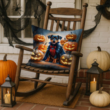 Load image into Gallery viewer, Doberman Pinscher Puppy Halloween Throw Pillow