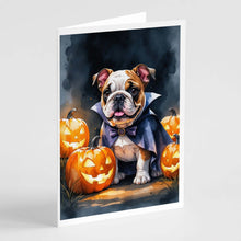 Load image into Gallery viewer, English Bulldog Puppy Halloween Greeting Cards Pack of 8