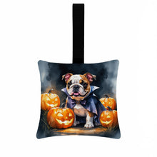 Load image into Gallery viewer, English Bulldog Puppy Halloween Mini Hanging Pillow Ornament 3.5 × 3.5